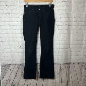 7 for all Mankind Womens Black Corduroy Pants size 26 cut # 717017